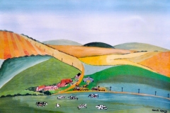 PICKERS HILL FARM: 30” x 20” SOLD (Watercolour)