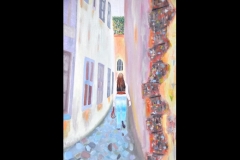 PORTU STREET CHANIA: 48” x 24” £650 (Oil)