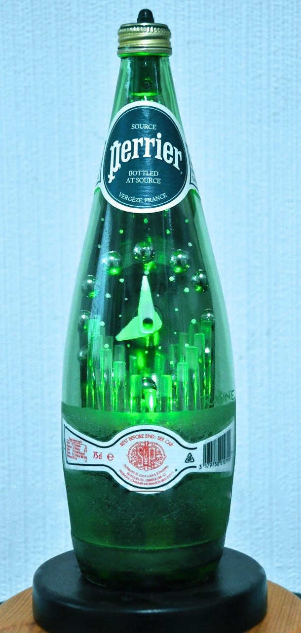 perrier bottle clock